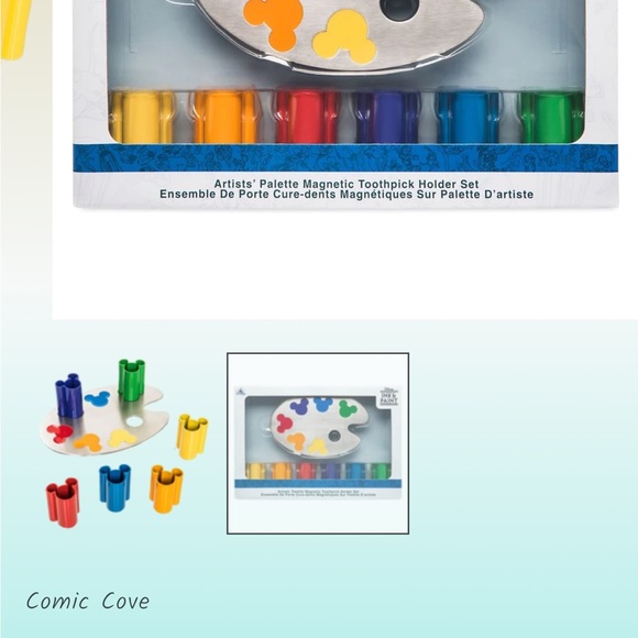 Such a cute conversation piece! Mickey shaped artists pallet for toothpicks! - Picture 4 of 5